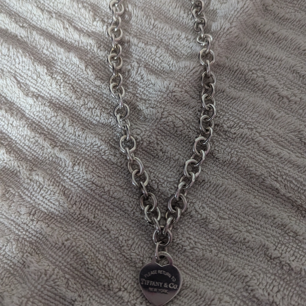 Tiffany & Co. Silver Heart Tag Necklace